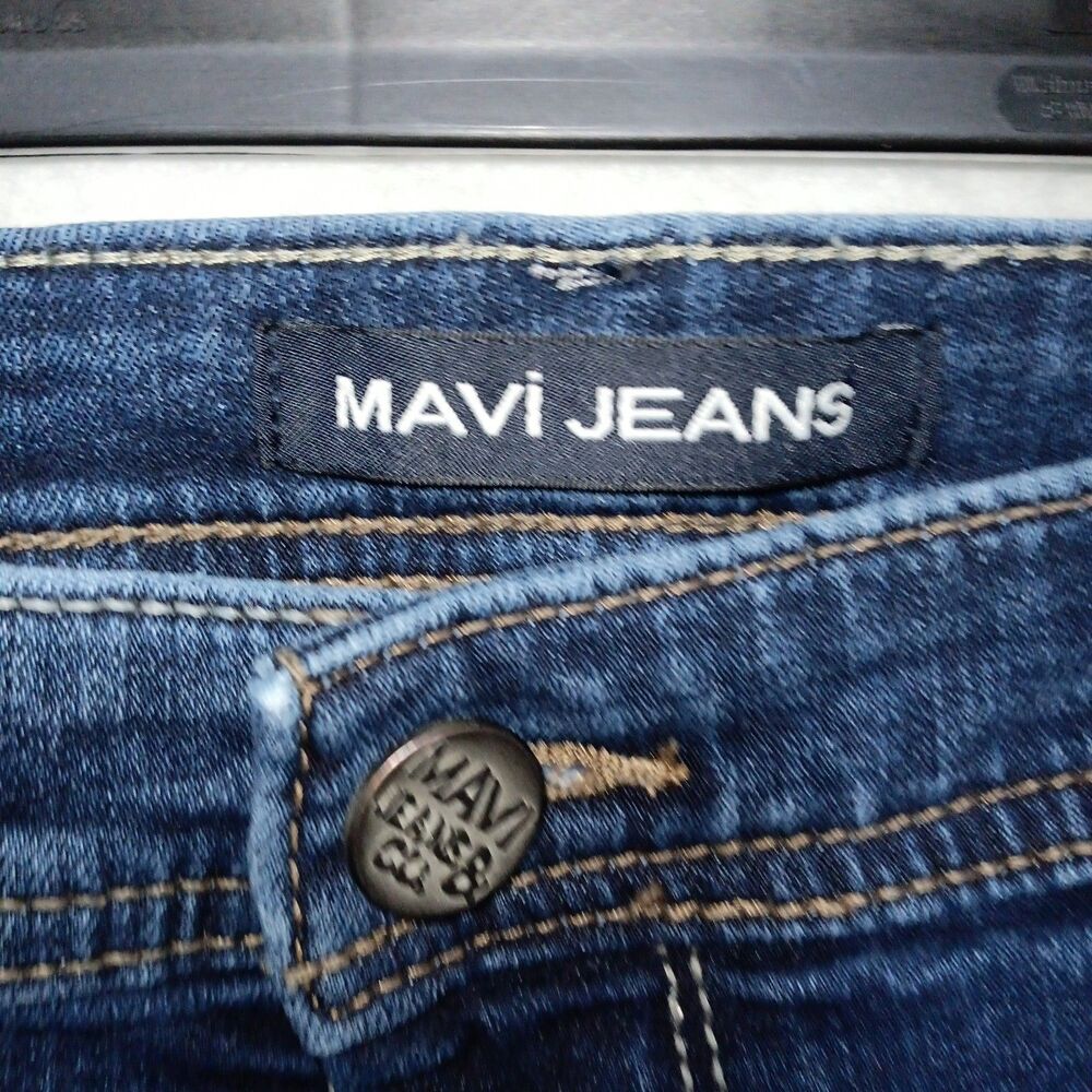 Mavi Jeans Mens 40x30 Blue Denim Matt Relaxed Straight Leg Dark Wash Stretch